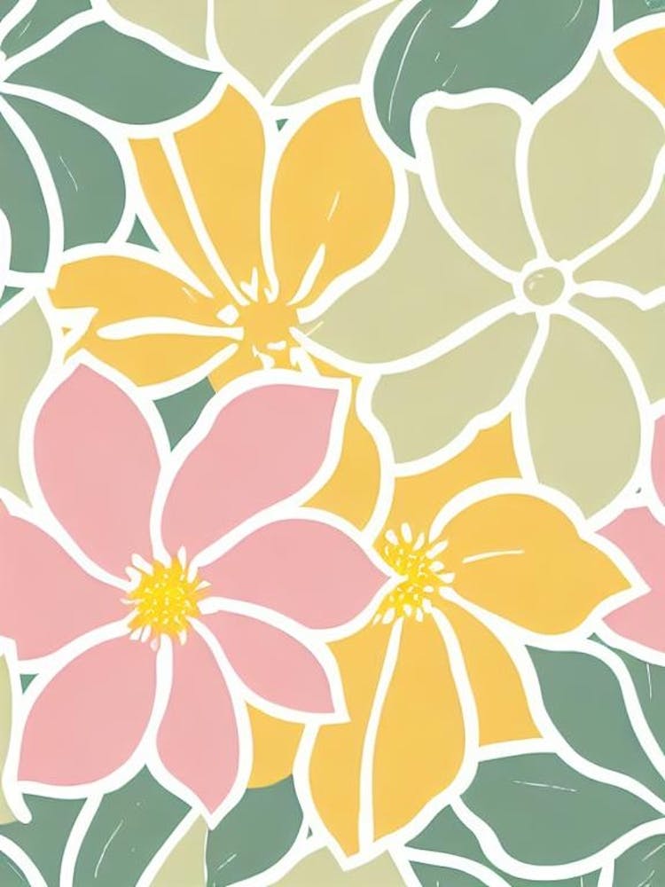 Daffodils Pastel Floral 1 Flower
