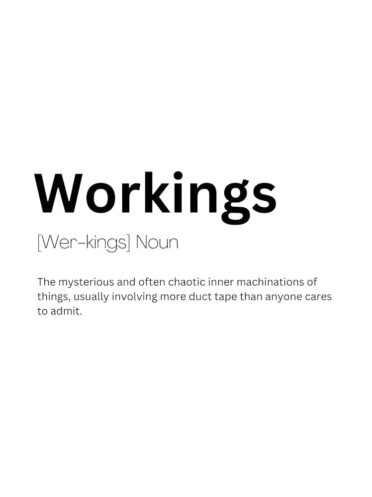 Workings Definition Meaning