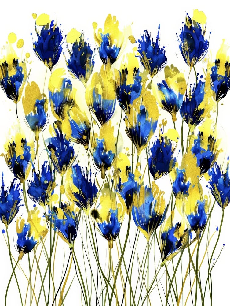 Blue And Yellow Flowers 7