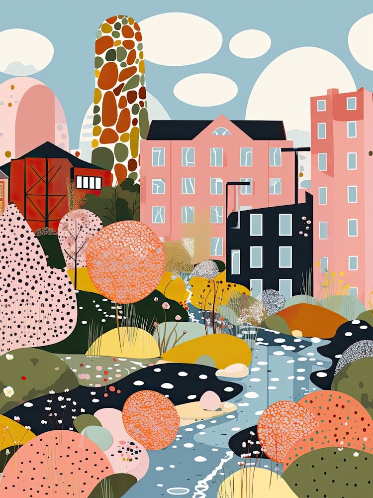 Dublin, Illustration In The Style Of Pop Art 1