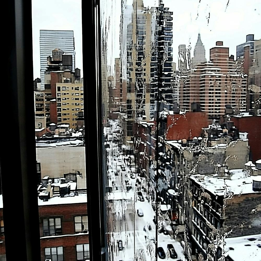 Blick aus einem Fenster Kunst