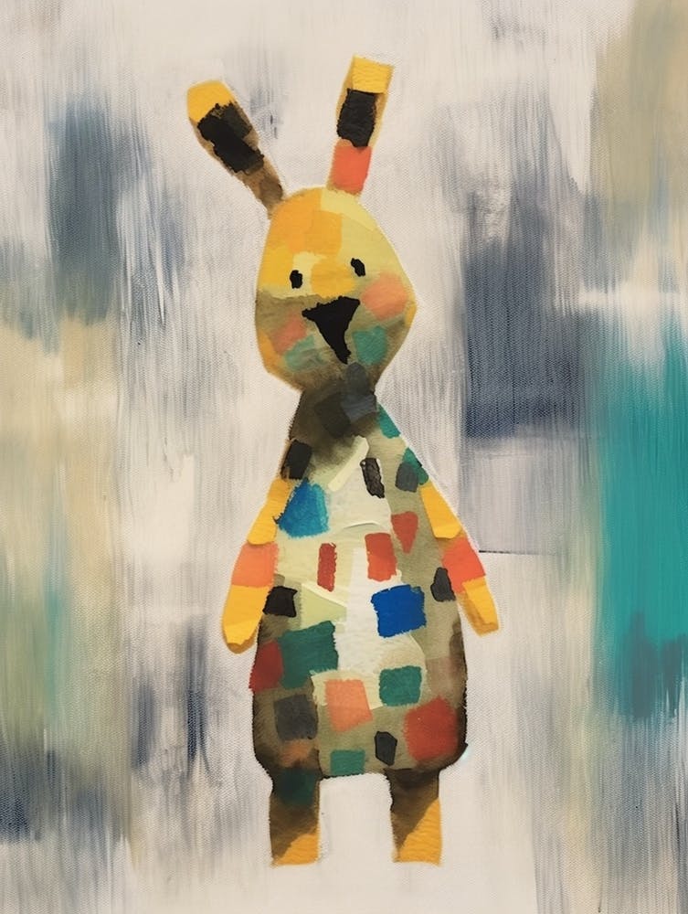 Rabbit Kids Patchwork Painting 2