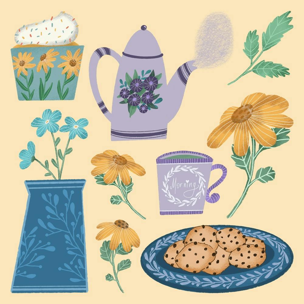 Teatime with the chocolate chip cookies