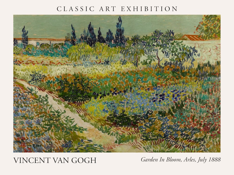 Garden In Bloom, Arles, July 1888 By Vincent Van Gogh Poster