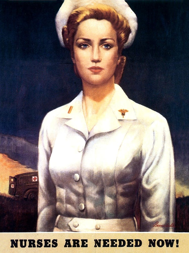 Nurses Are Needed Now, Vintage Poster