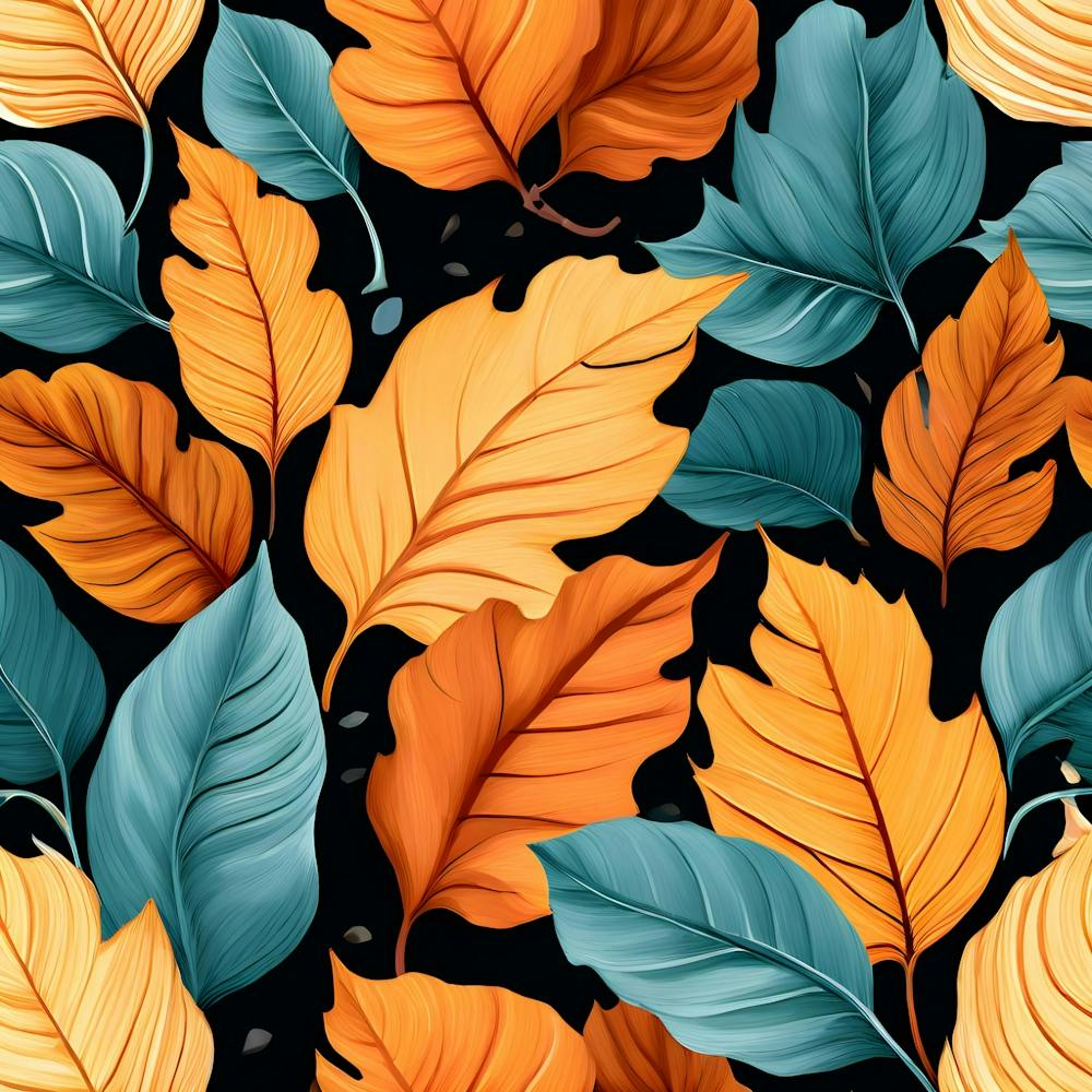 Autumn Leaves Seamless Pattern 17