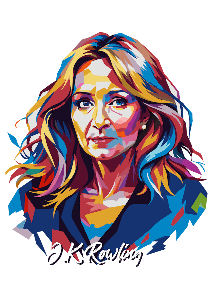 J.K. Rowling 1 Portrait WPAP Pop Art