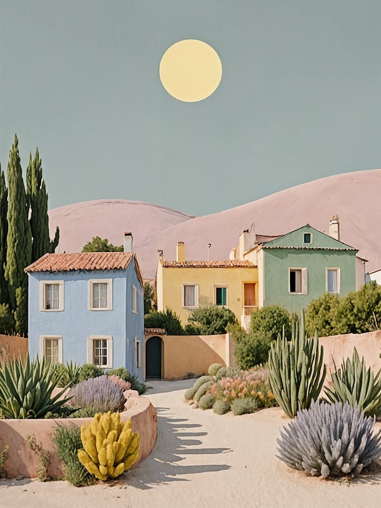 Colourful Desert Houses