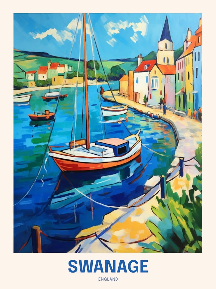 Swanage England 5 Uk Travel Poster