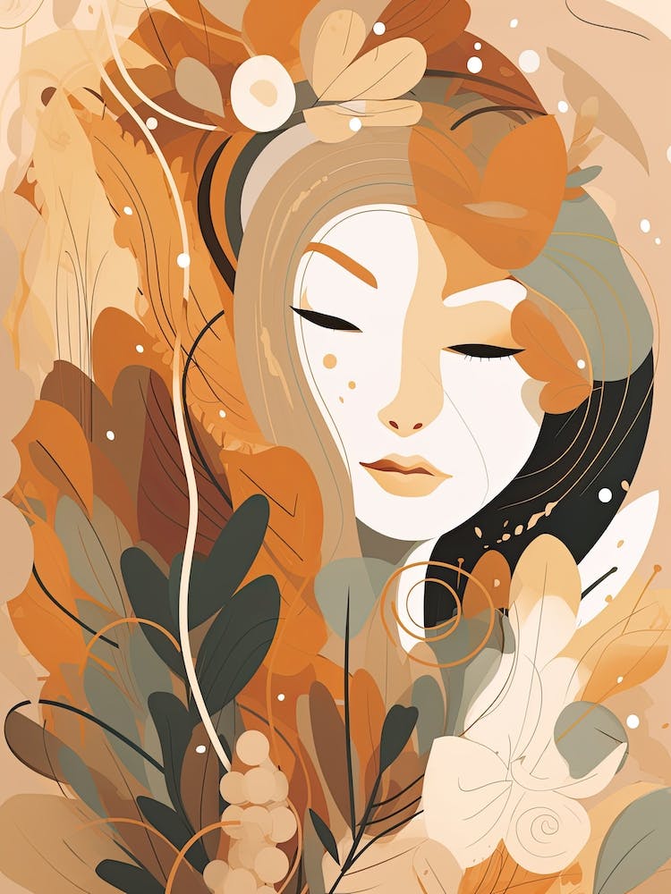 Bloom Body Woman Portrait Orange Tones 9