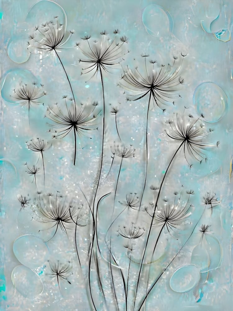 Lost in the Wind: Dandelion Seeds Drifting Away in a Dreamy Landscape 1