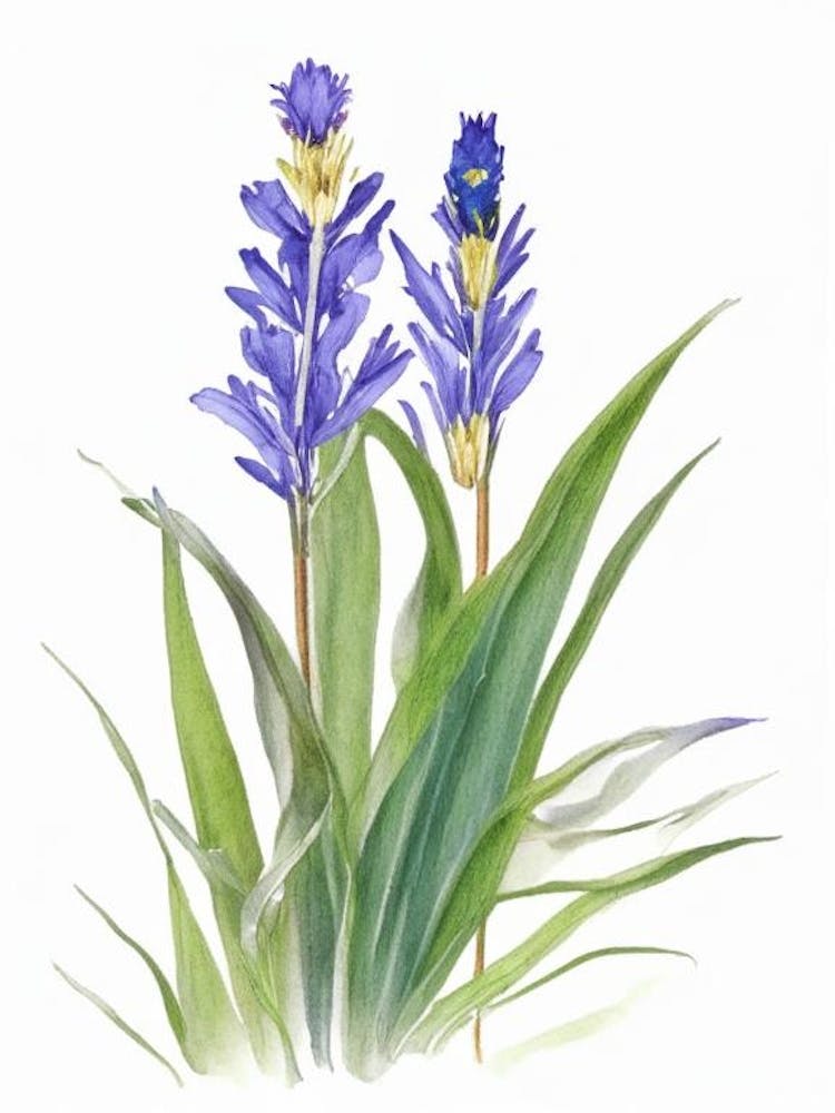 Pickerel Weed Wildflower Watercolour 1