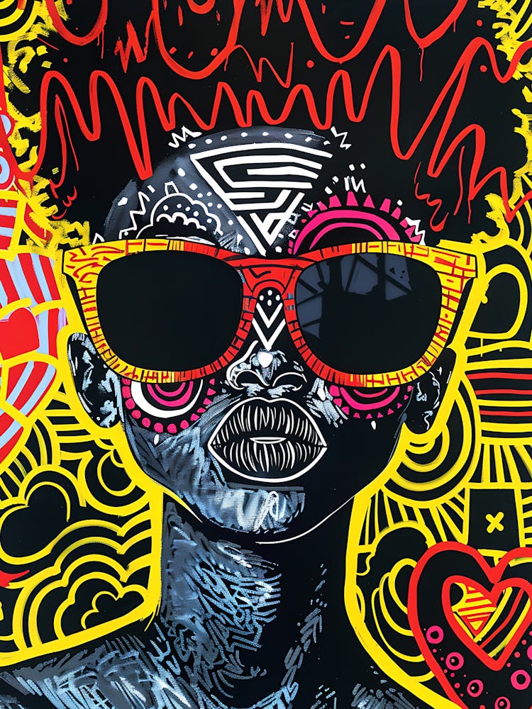 Afro Girl With Sunglasses