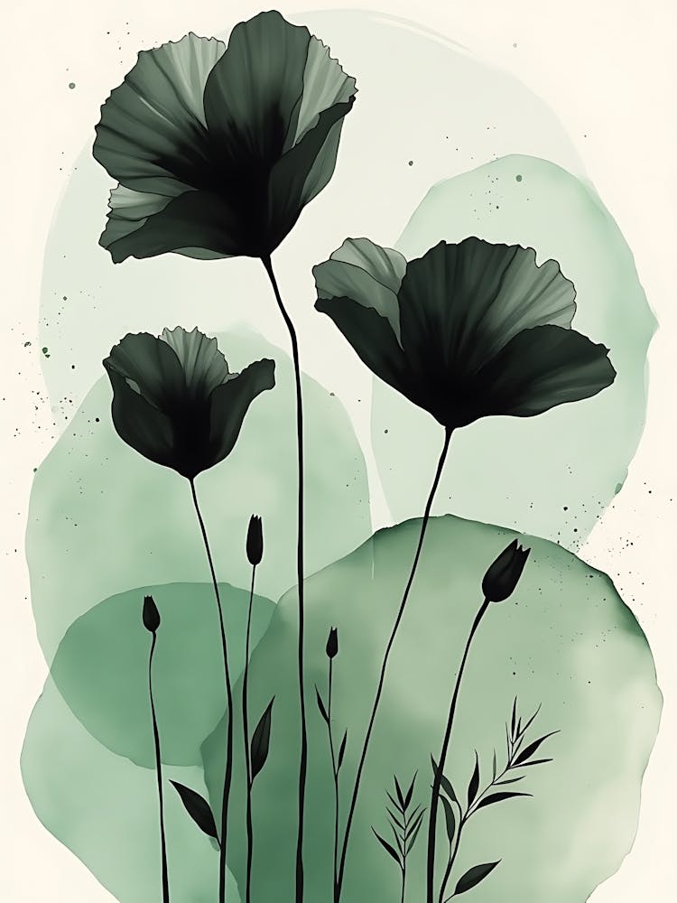 Watercolor Sage Floral Dream