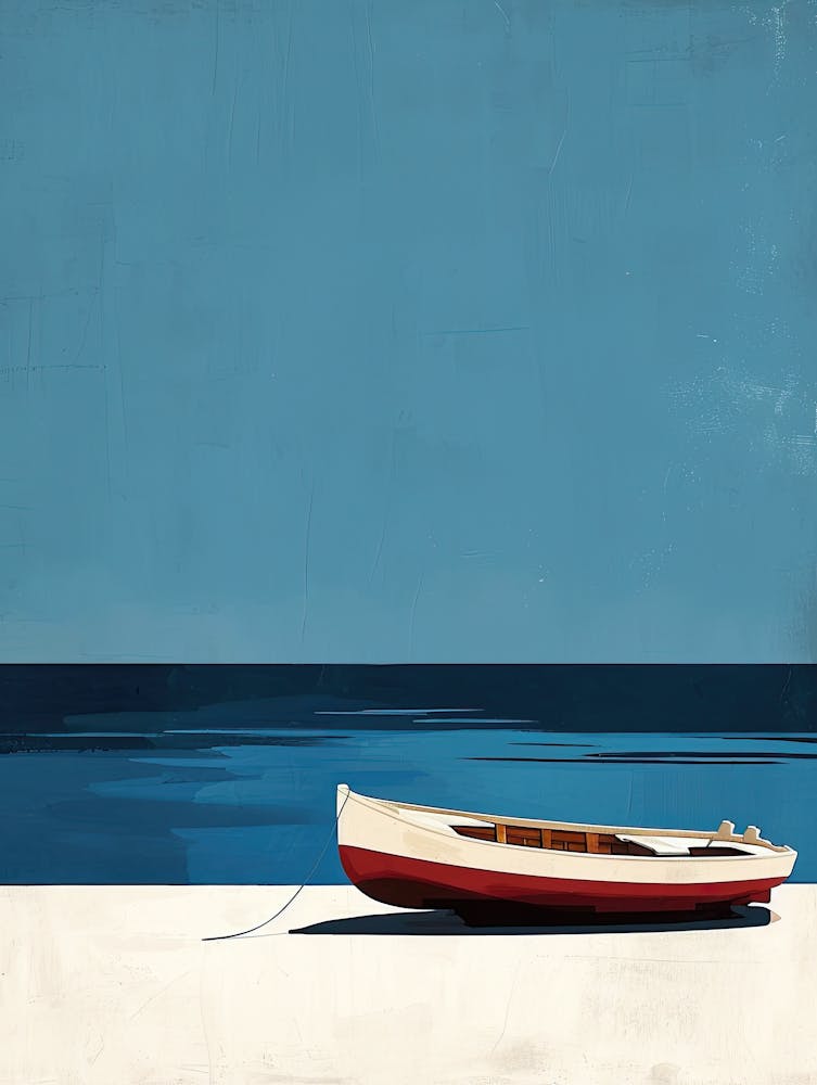 Boat On The Beach, Italy Minimalism