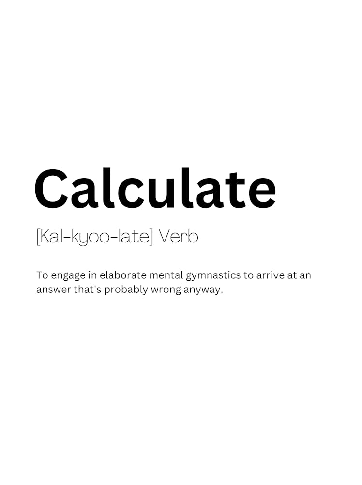 Calculate Definition Meaning