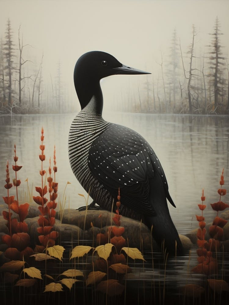 Dark And Moody Botanical Common Loon 2
