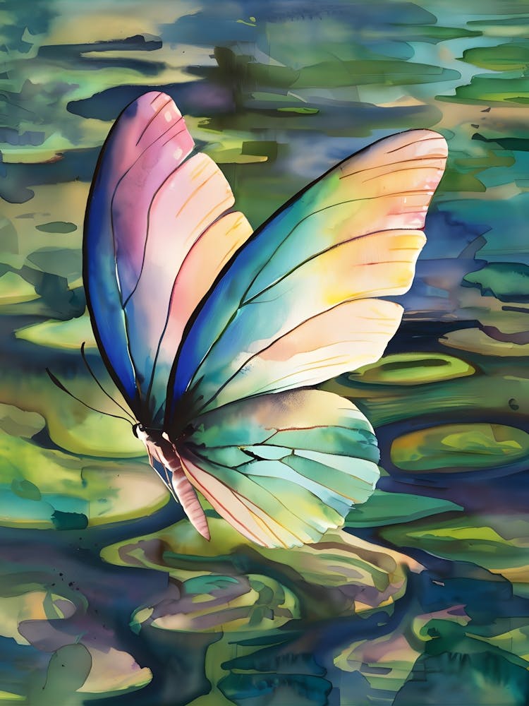 Butterfly In Water