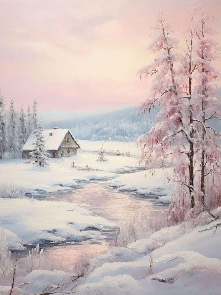 Dreamy Winter Painting Rovaniemi Finland 2