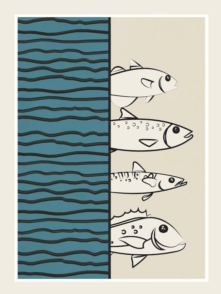 Abstract Fishes On A Wave 3