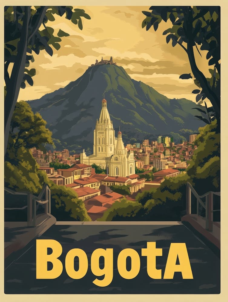 Aihrgdesign A Vintage Travel Poster Of Bogota
