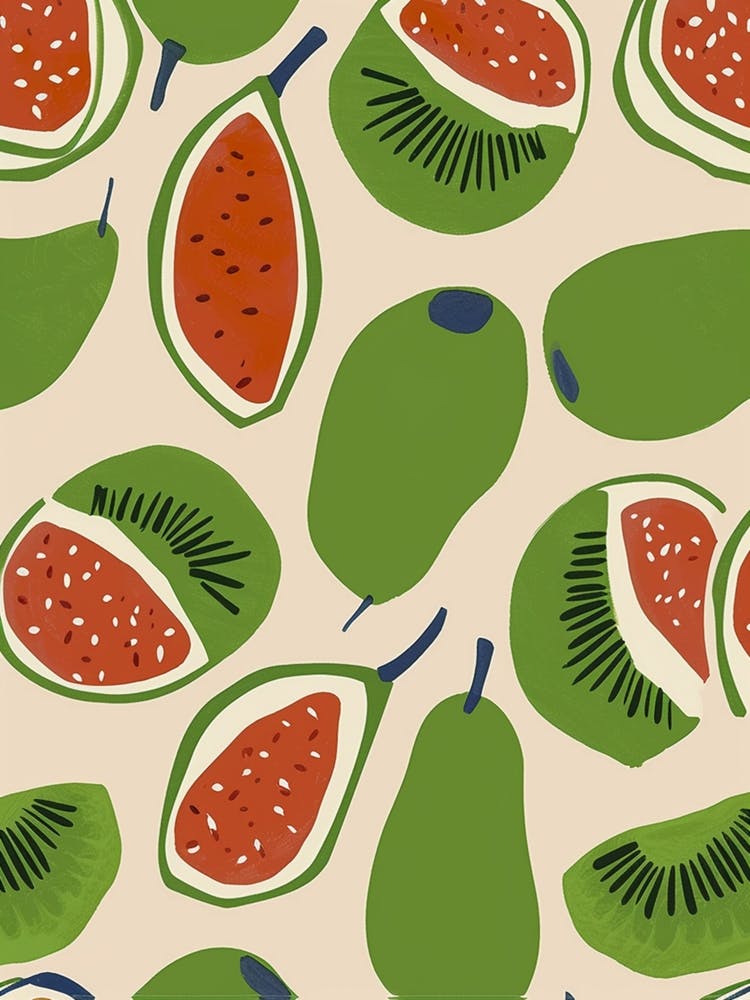 Abstract Fruit Pattern Illustration 2
