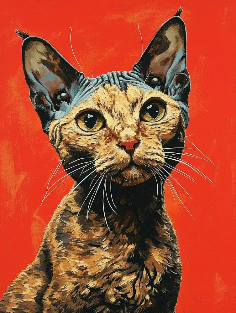 Devon Rex Relief Illustration 1