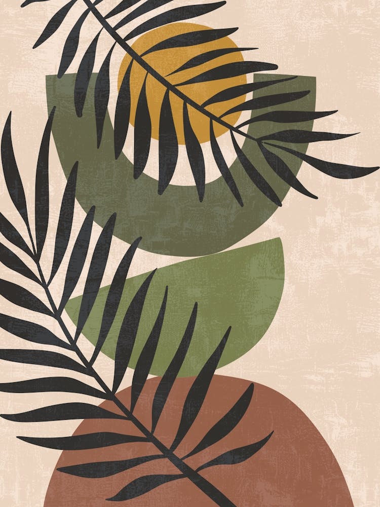 Palm Leaves Canvas Print 4