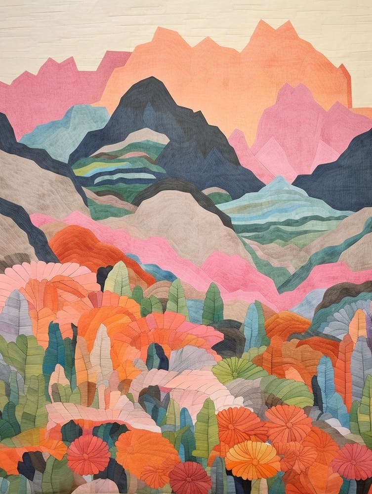 Mount Kanlaon Philippines 1 Colourful Mountain Illustration