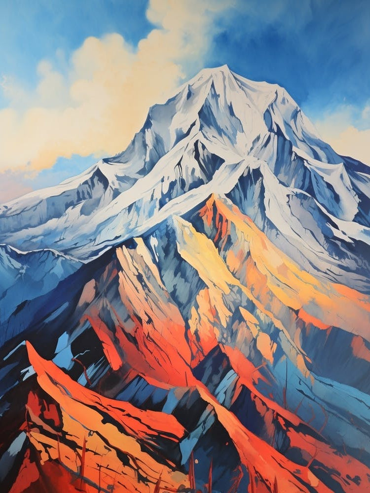 Mount Mckinley Denali Usa 4 Mountain Painting