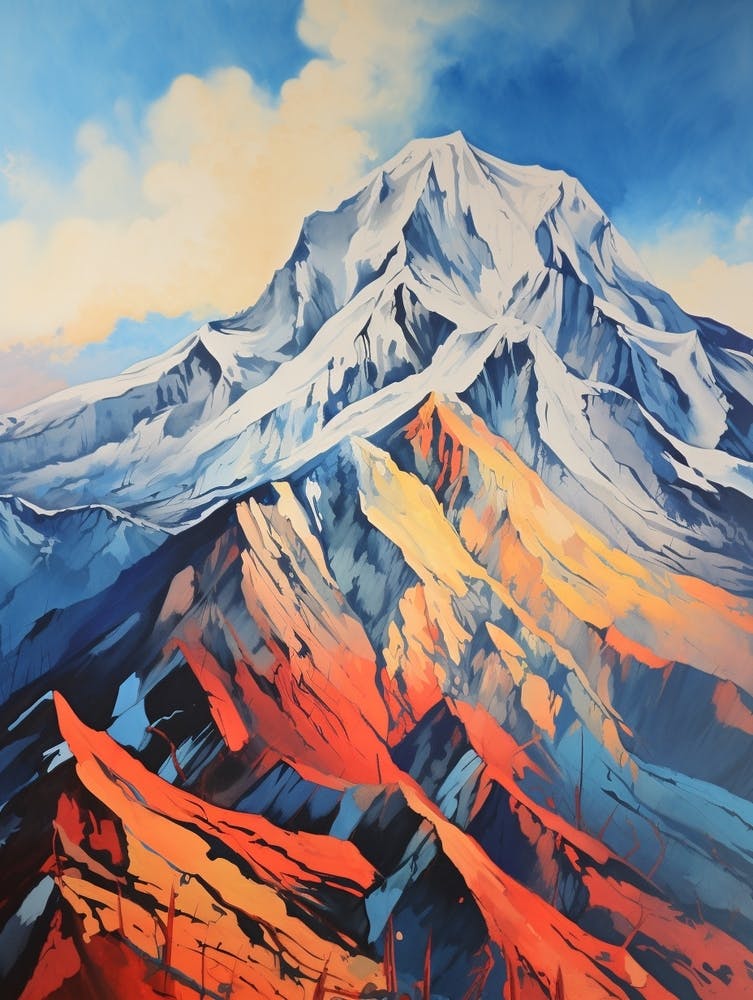 Mount Mckinley Denali Usa 4 Mountain Painting