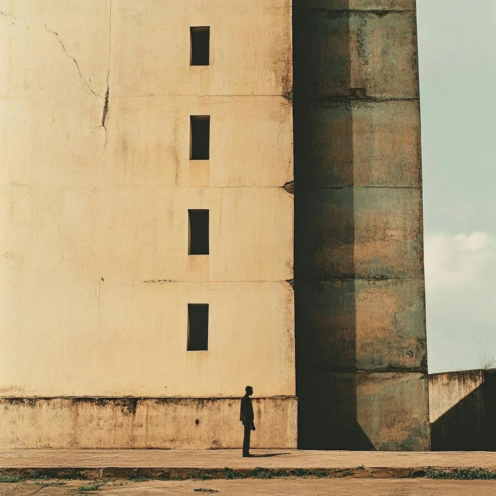Man Standing In Front Of A Building