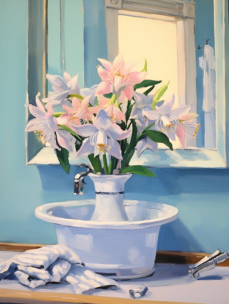 Un vase avec de l'ancolie, bouquet de fleurs 1