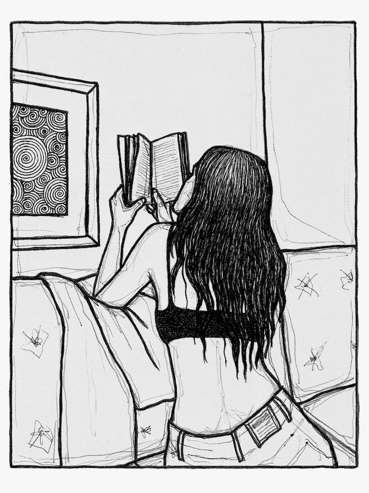 Girl Reading A Book