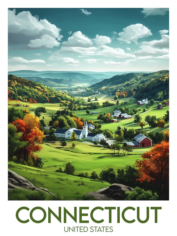 Affiche de voyage Connecticut