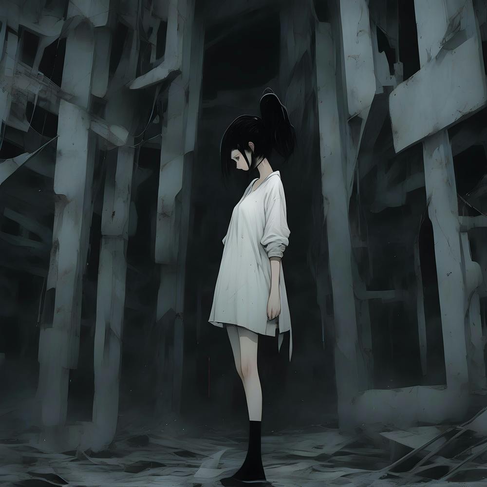Anime Girl In Ruins