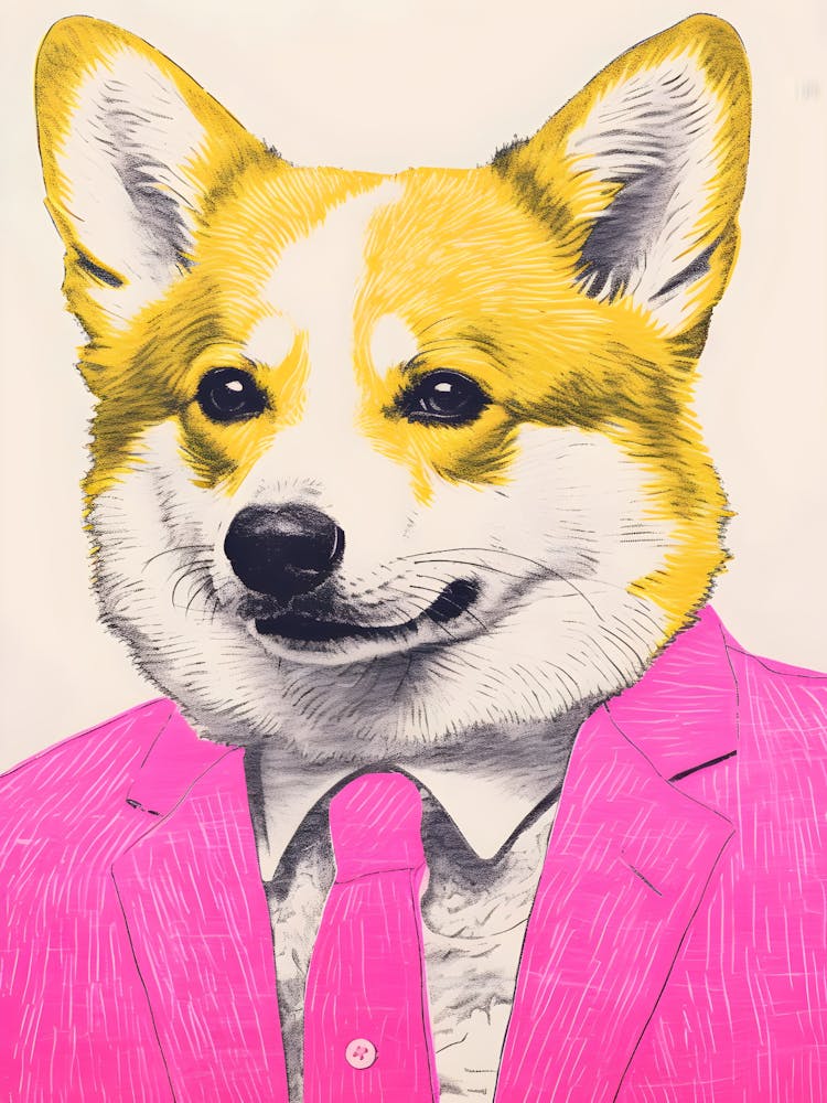 Corgi In A Suit