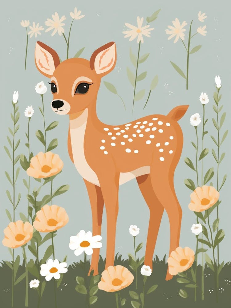 Baby Animal Illustration  Deer 7