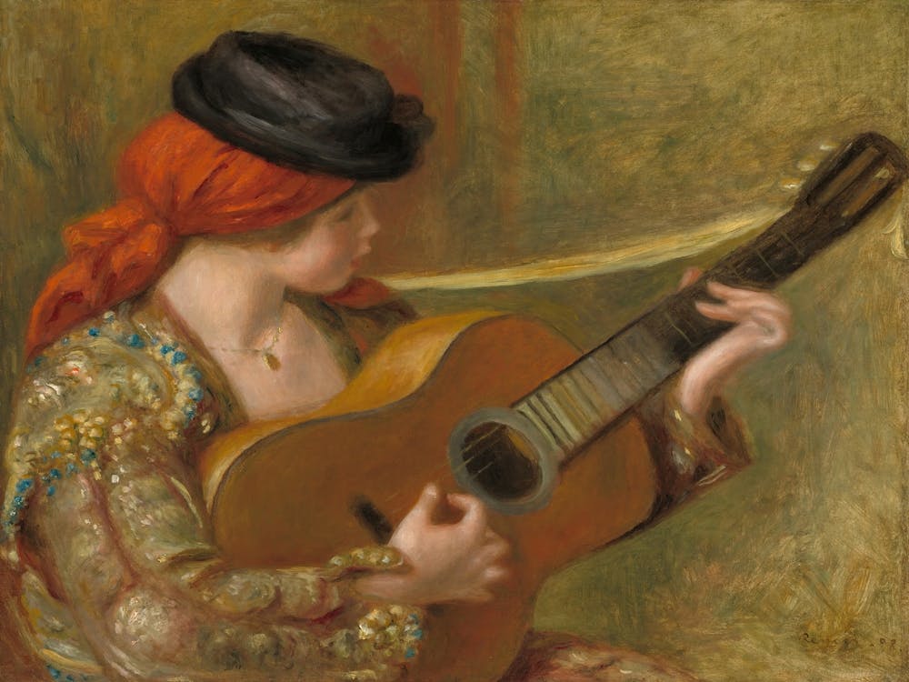 Young Spanish Woman With A Guitar (1898), Pierre Auguste Renoir