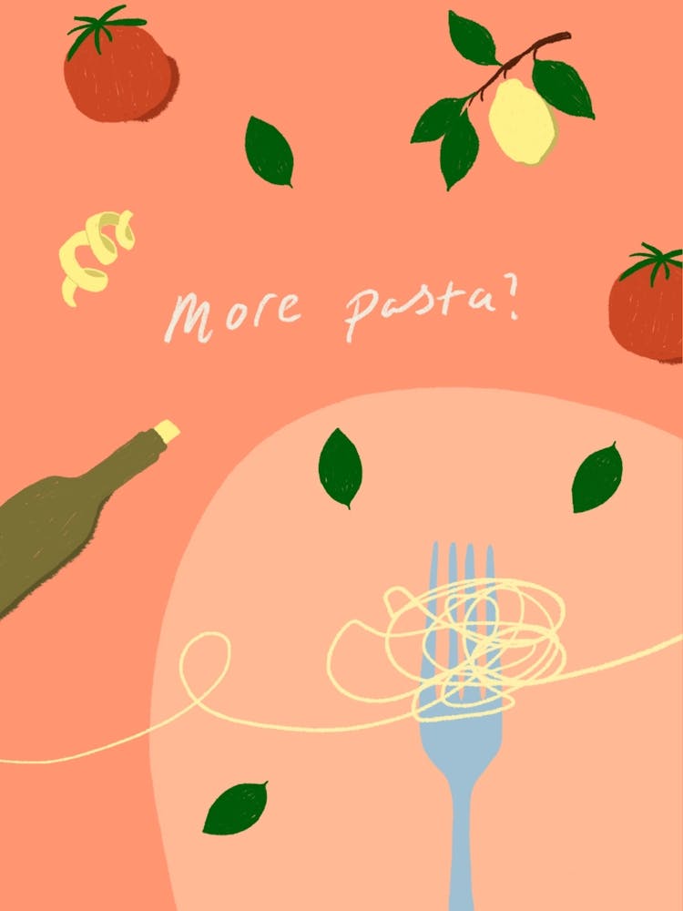 More pasta? - Pink