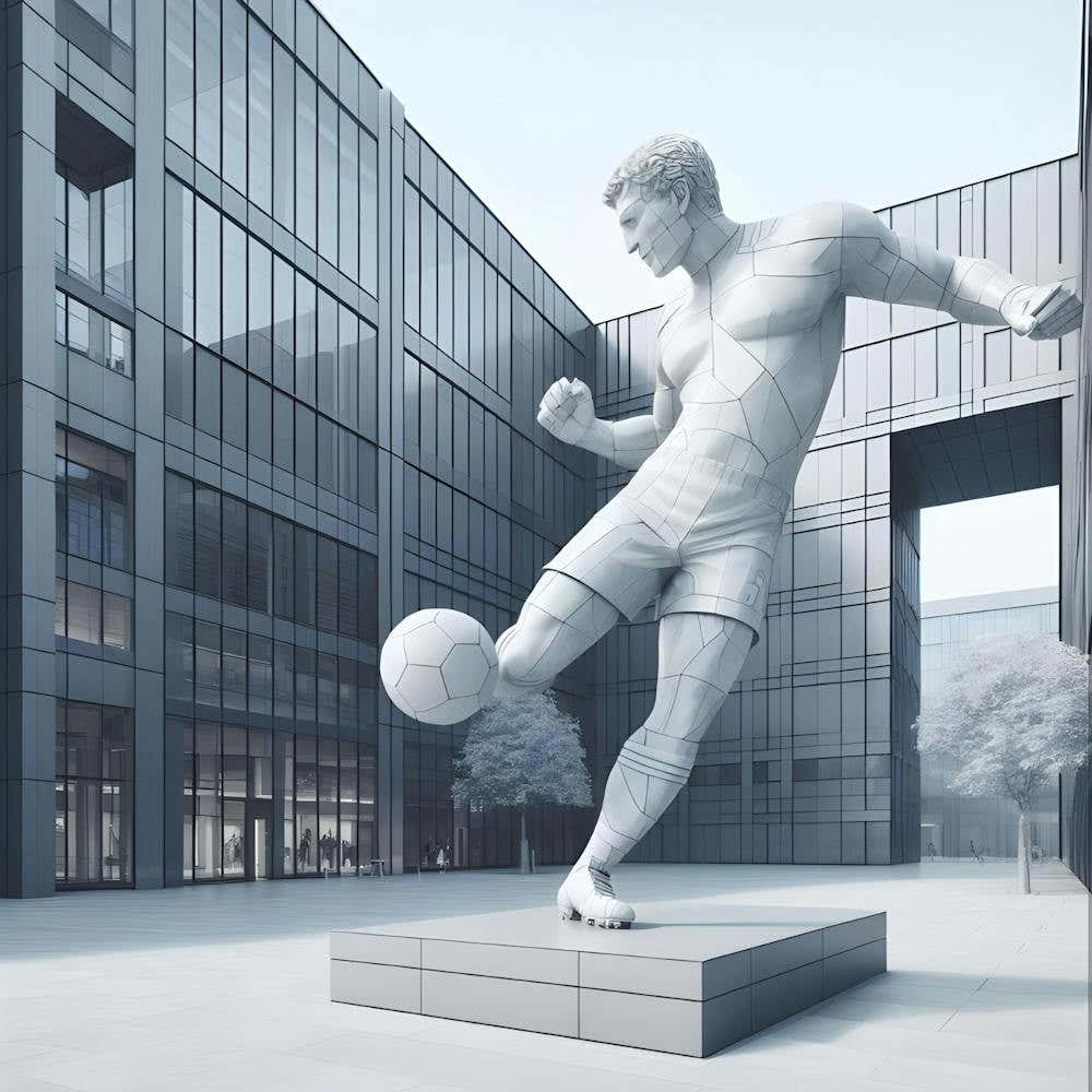 Statue Of Soccer Player