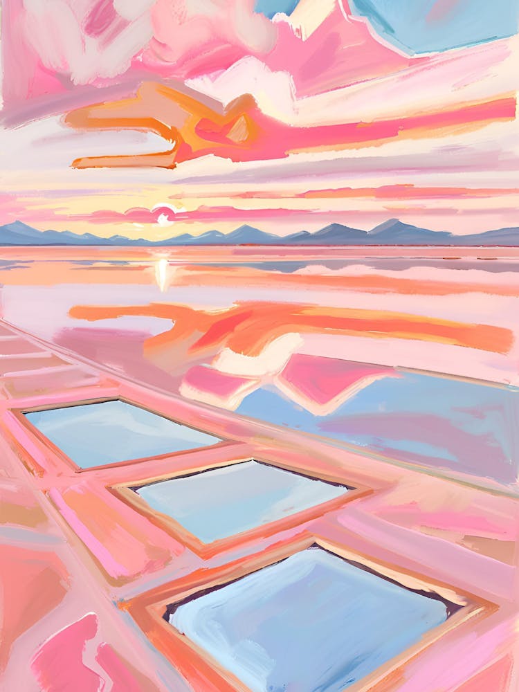 Sunset At The Salt Flats 1
