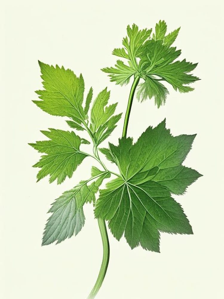 Liebstöckel-Kraut Buntstiftfarbe