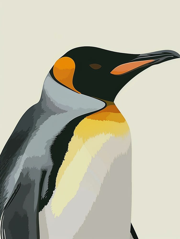 Kaiserpinguin Cooper Bay Minimalistische Illustration 1