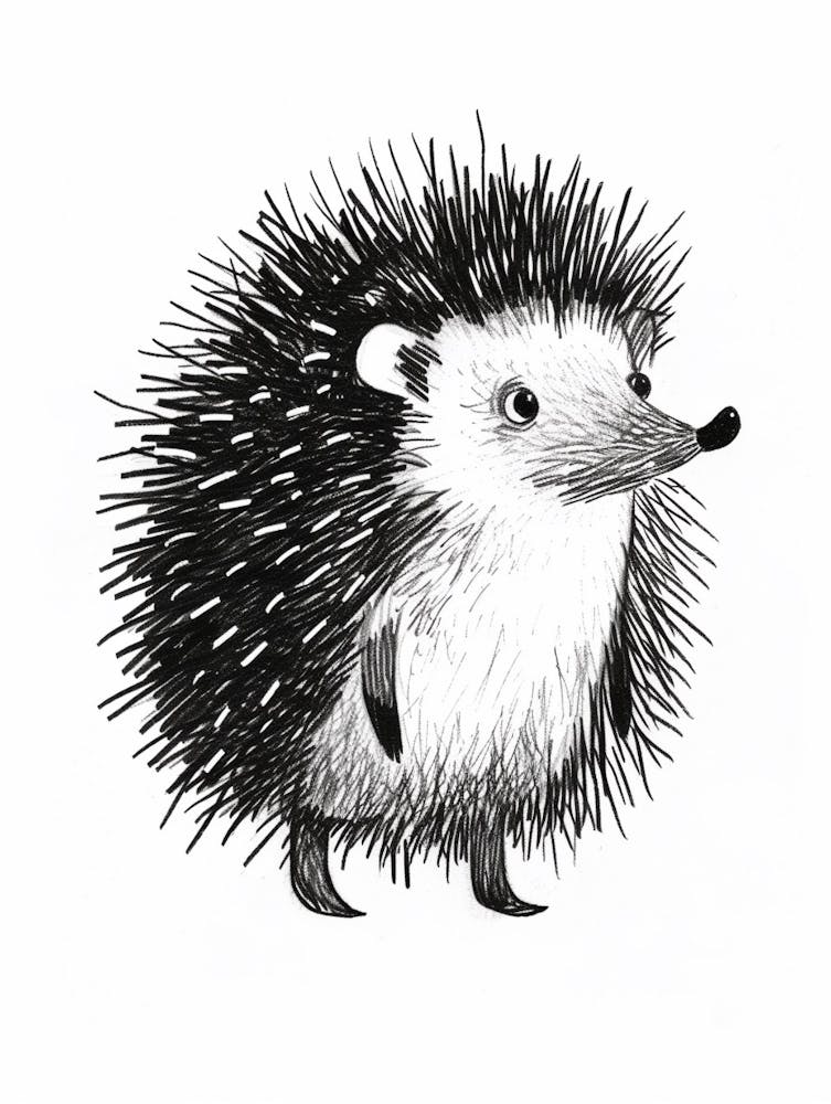 B&W Hedgehog 3