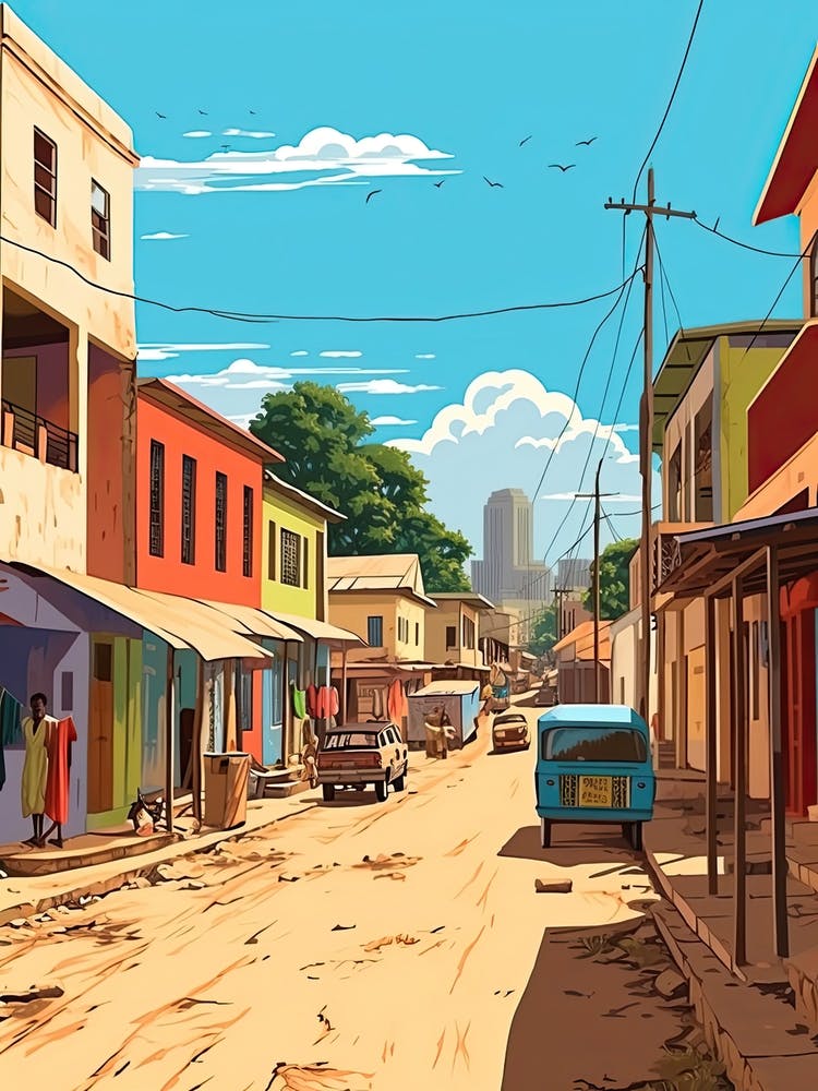 Zanzibar, Tanzania, Flat Illustration 2