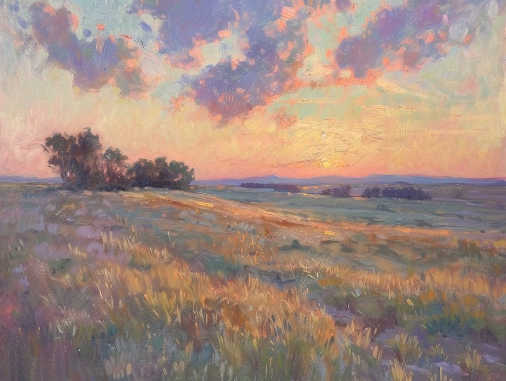 Western Sunset Landscapes Great Plains 1
