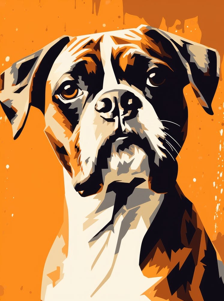 Boxer Dog Painting