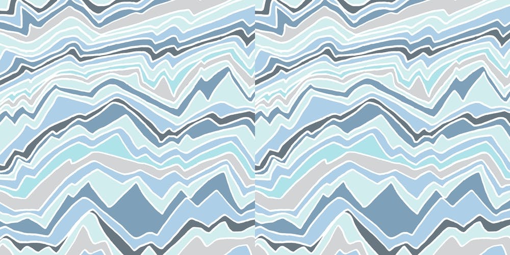 Rainbow Mountains Blue