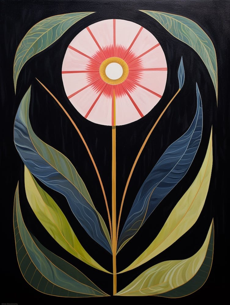 Oxeye Daisy 1 Hilma Af Klint Inspired Flower Illustration